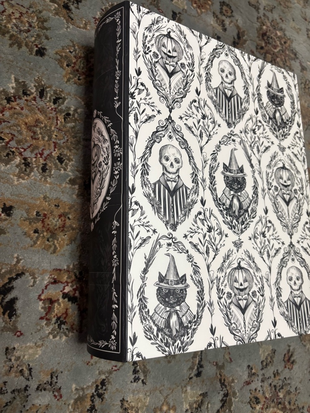Large Gothic Halloween Hidden Storage Decorative Book Skeleton